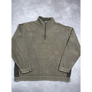 Tommy Bahama Denim Sweater Mens Extra Large Quarter Zip Pullover Casual Warm